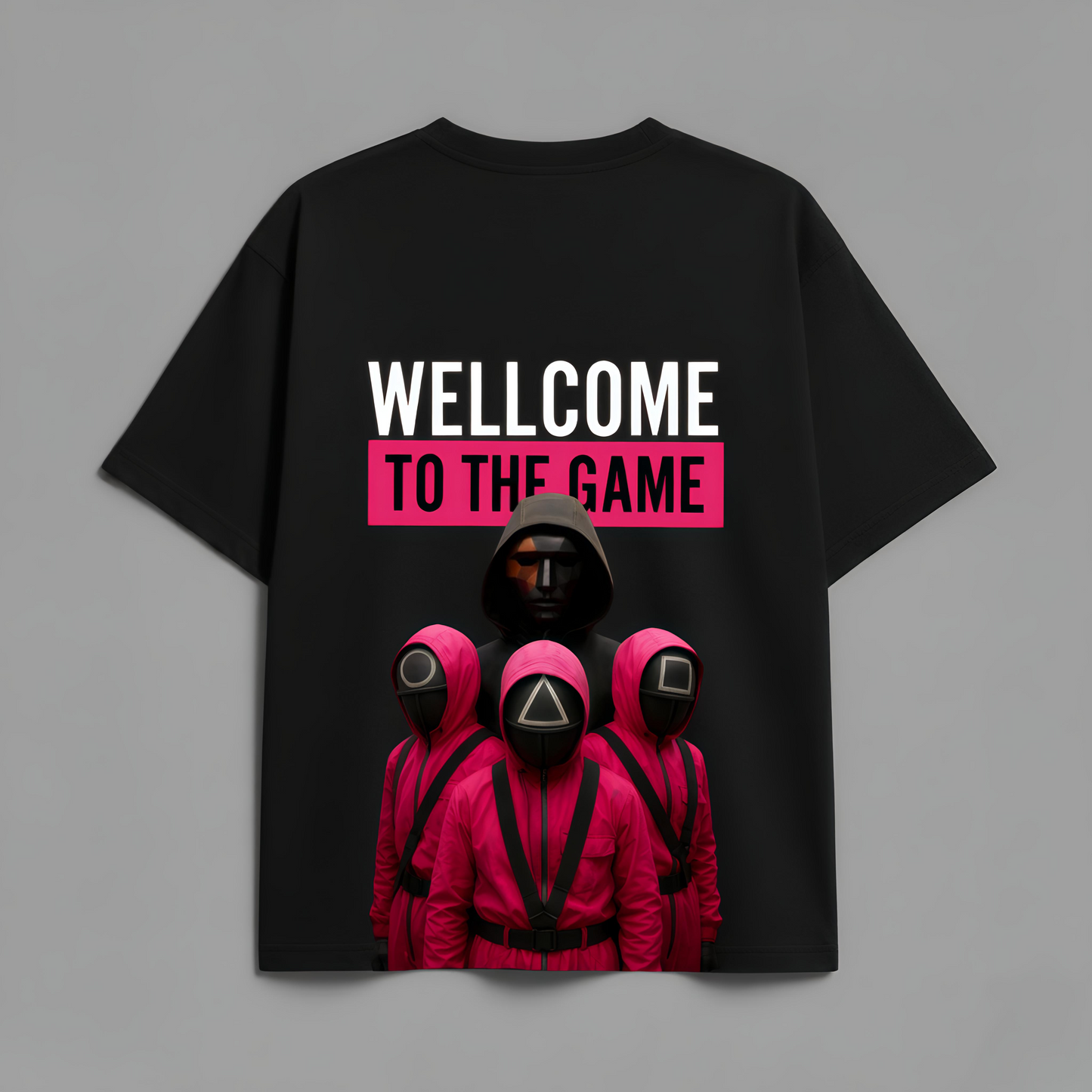 SQUID GAME OVERSIZED TEE-BLACK