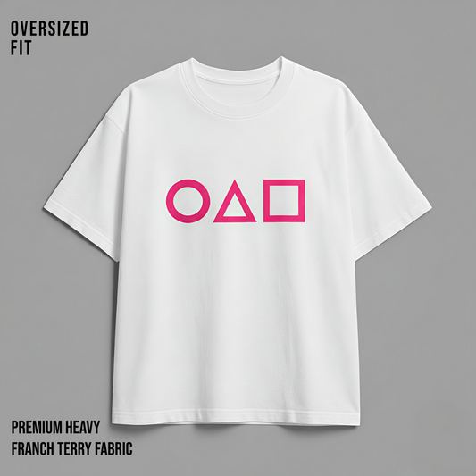 SQUID GAME OVERSIZED TEE-WHITE