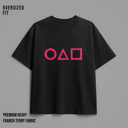 SQUID GAME OVERSIZED TEE-BLACK