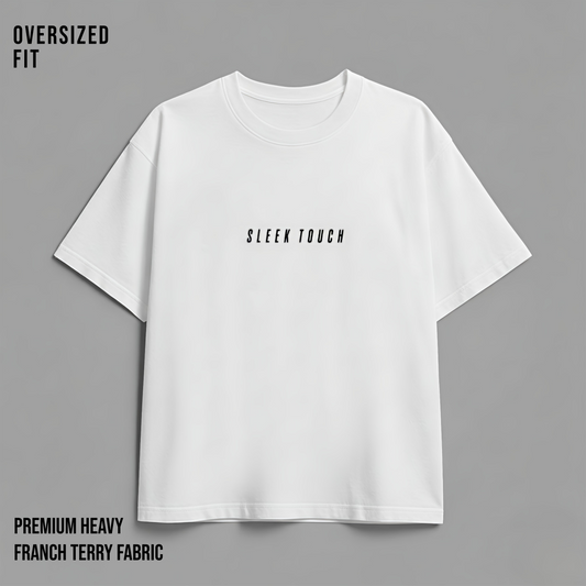 SLEEK TOUCH OVERSIZED TEE – WHITE