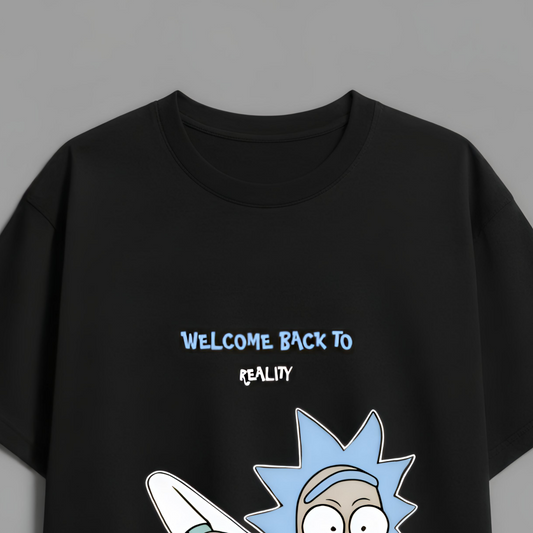 RICK & MORTY OVERSIZED TEE – BLACK