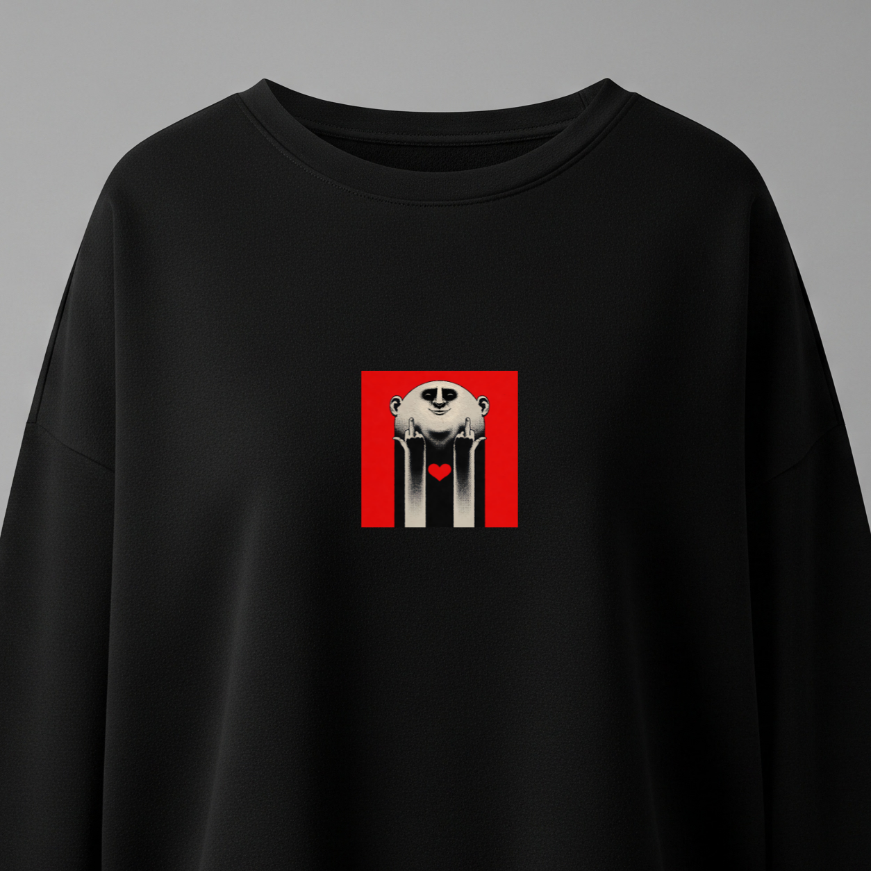 MIDDEL F SWEATSHIRT–BLACK