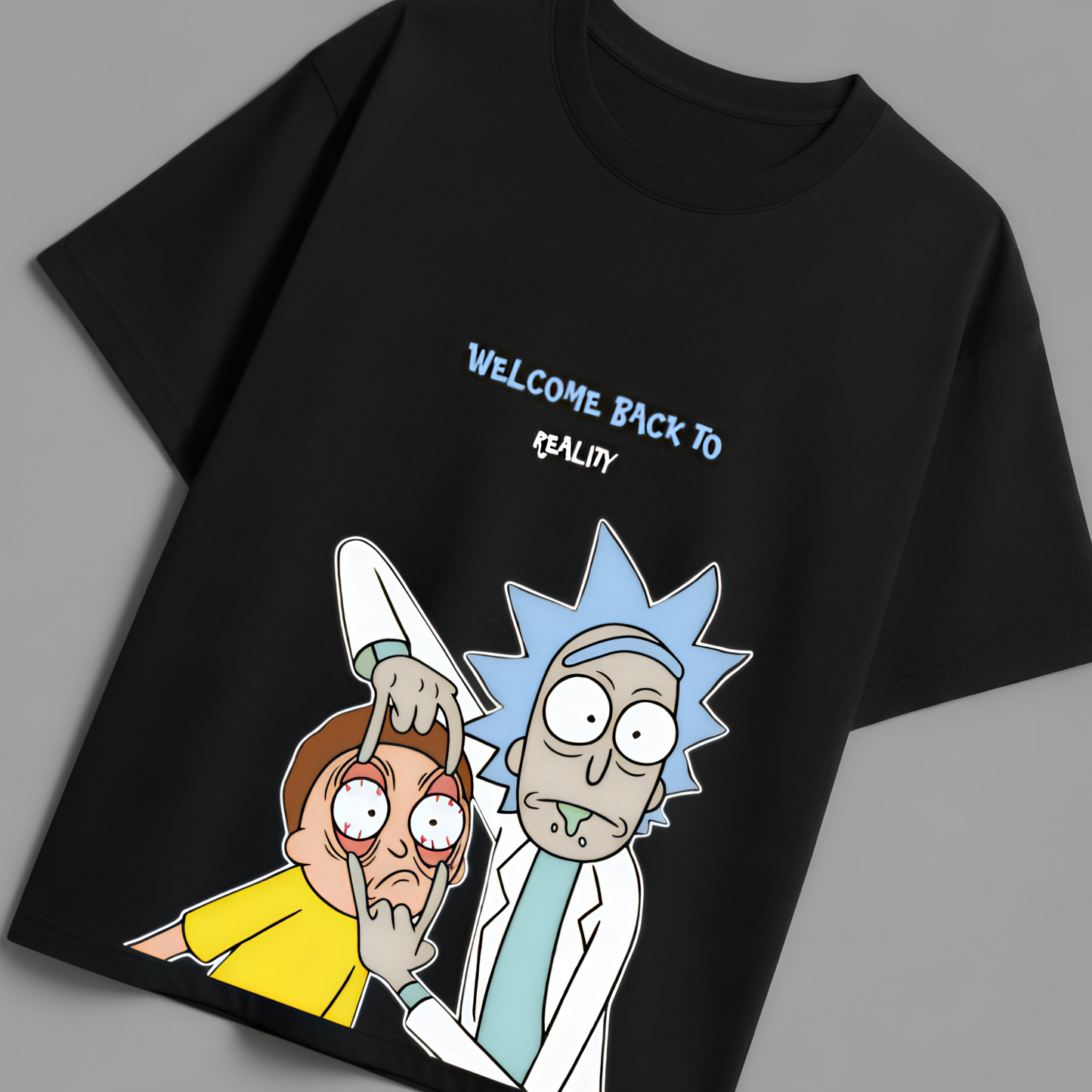 RICK & MORTY OVERSIZED TEE – BLACK