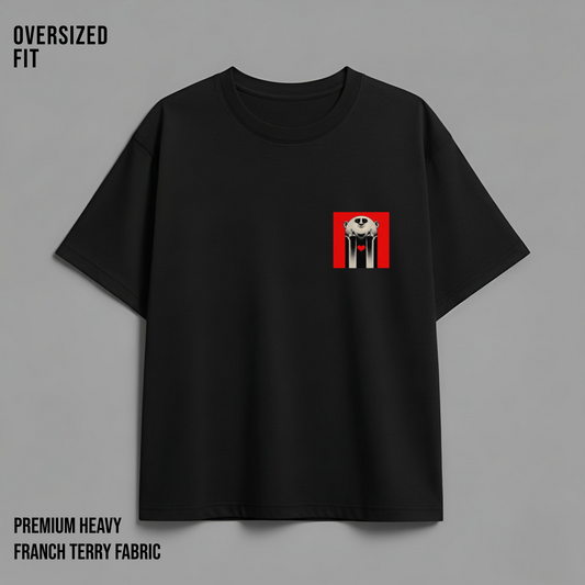 MIDDEL F OVERSIZED TEE – BLACK