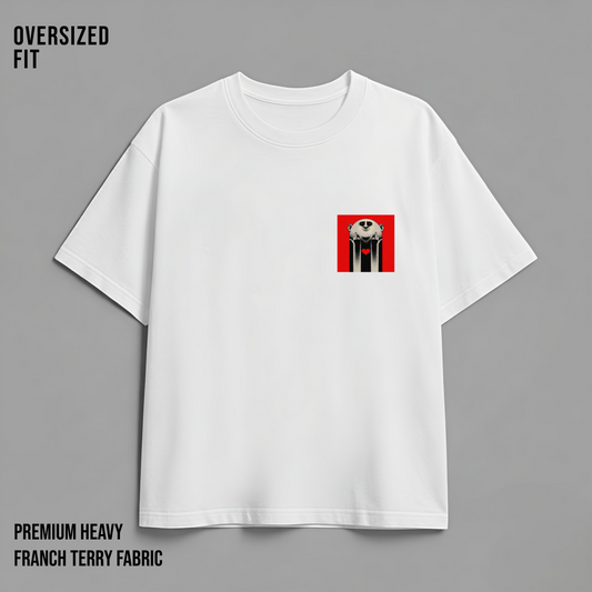 MIDDEL F OVERSIZED TEE-WHITE