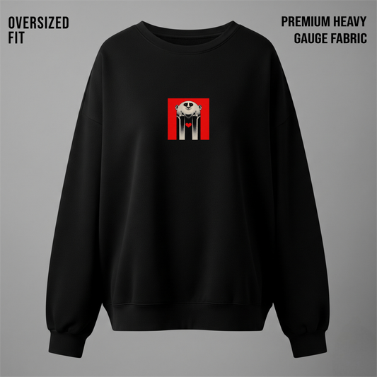 MIDDEL F SWEATSHIRT–BLACK