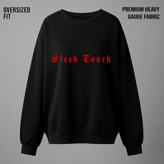 SLEEK TOUCH SWEATSHIRT-BLACK