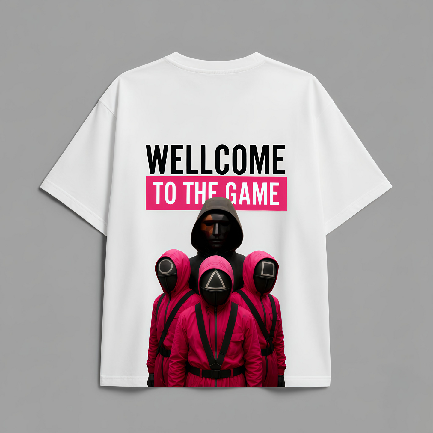 SQUID GAME OVERSIZED TEE-WHITE