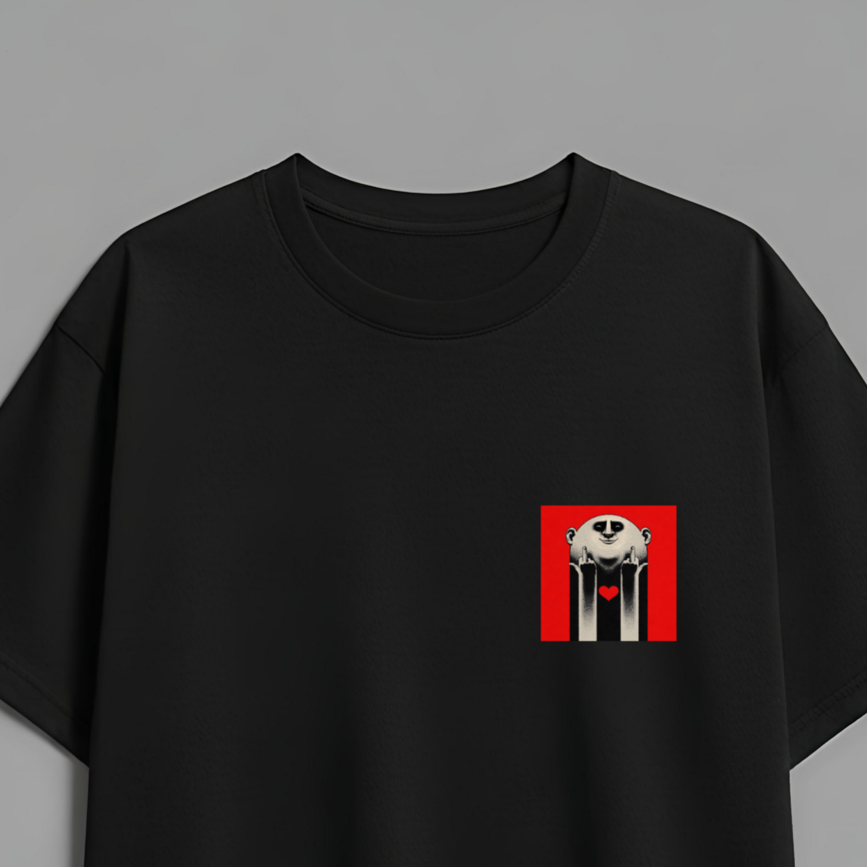 MIDDEL F OVERSIZED TEE – BLACK
