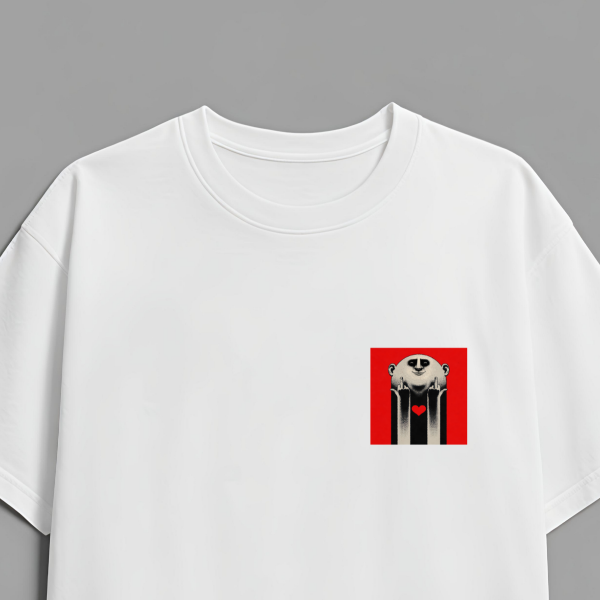 MIDDEL F OVERSIZED TEE-WHITE