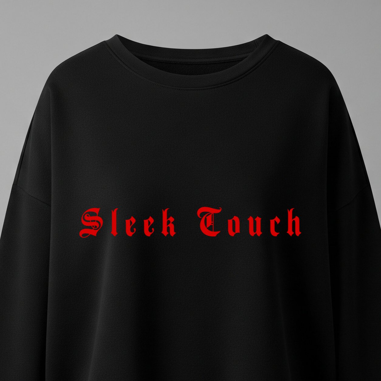 SLEEK TOUCH SWEATSHIRT-BLACK