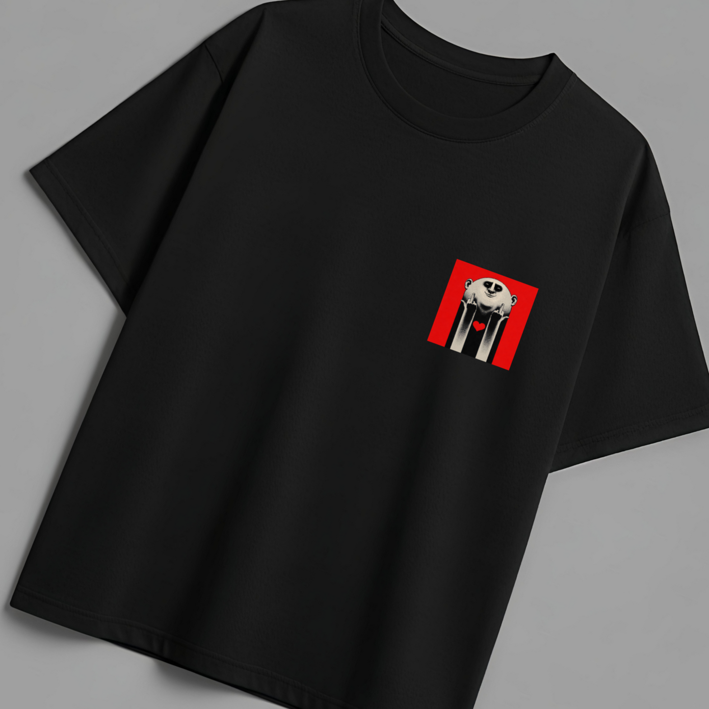 MIDDEL F OVERSIZED TEE – BLACK