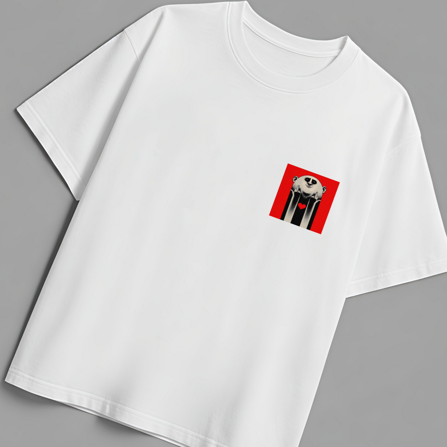 MIDDEL F OVERSIZED TEE-WHITE