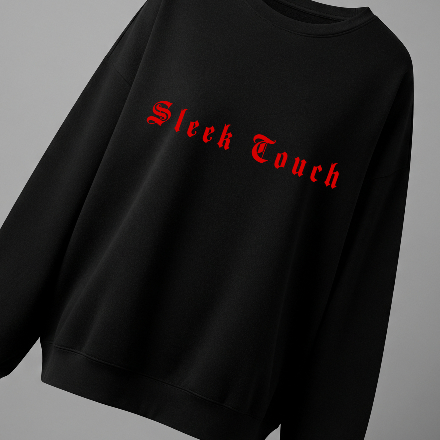 SLEEK TOUCH SWEATSHIRT-BLACK